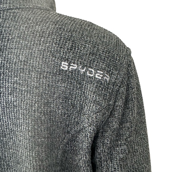SPYDER Endur Full Zip Mid Weight Fleece Lined Sweater Jacket Winter Grey Size M - Picture 12 of 16